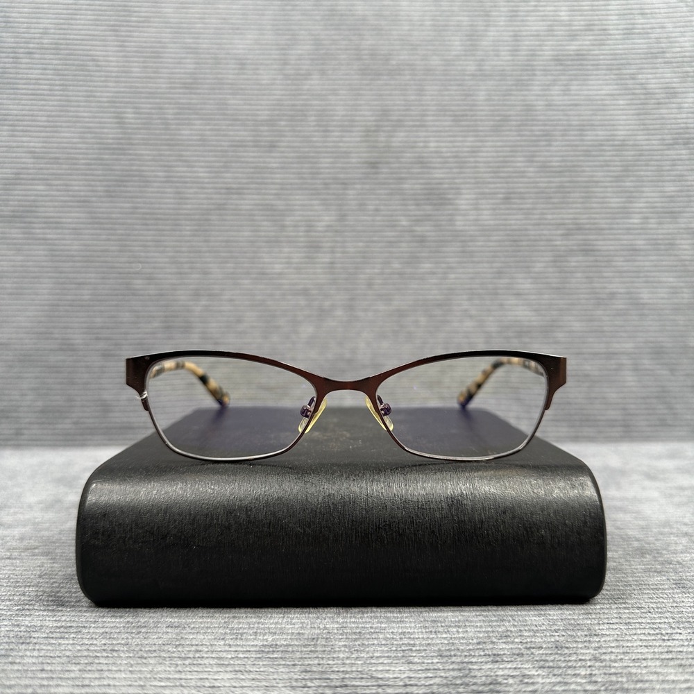 Marchon NYC East Side Surrey y2k Eyeglasses Brown Cat Eye Tortoise 51 16 135 210